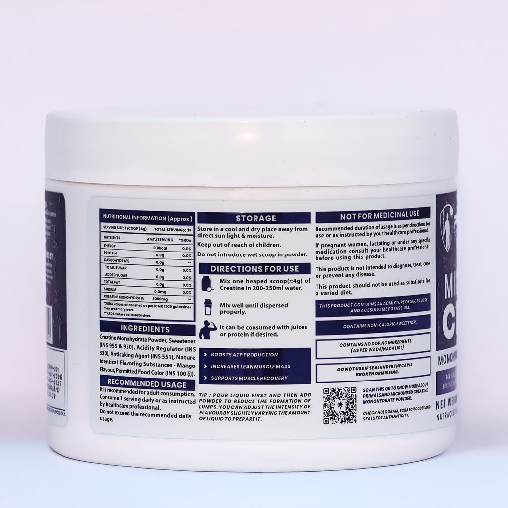 Mango Madness Micronized Creatine Monohydrate Powder 120GM