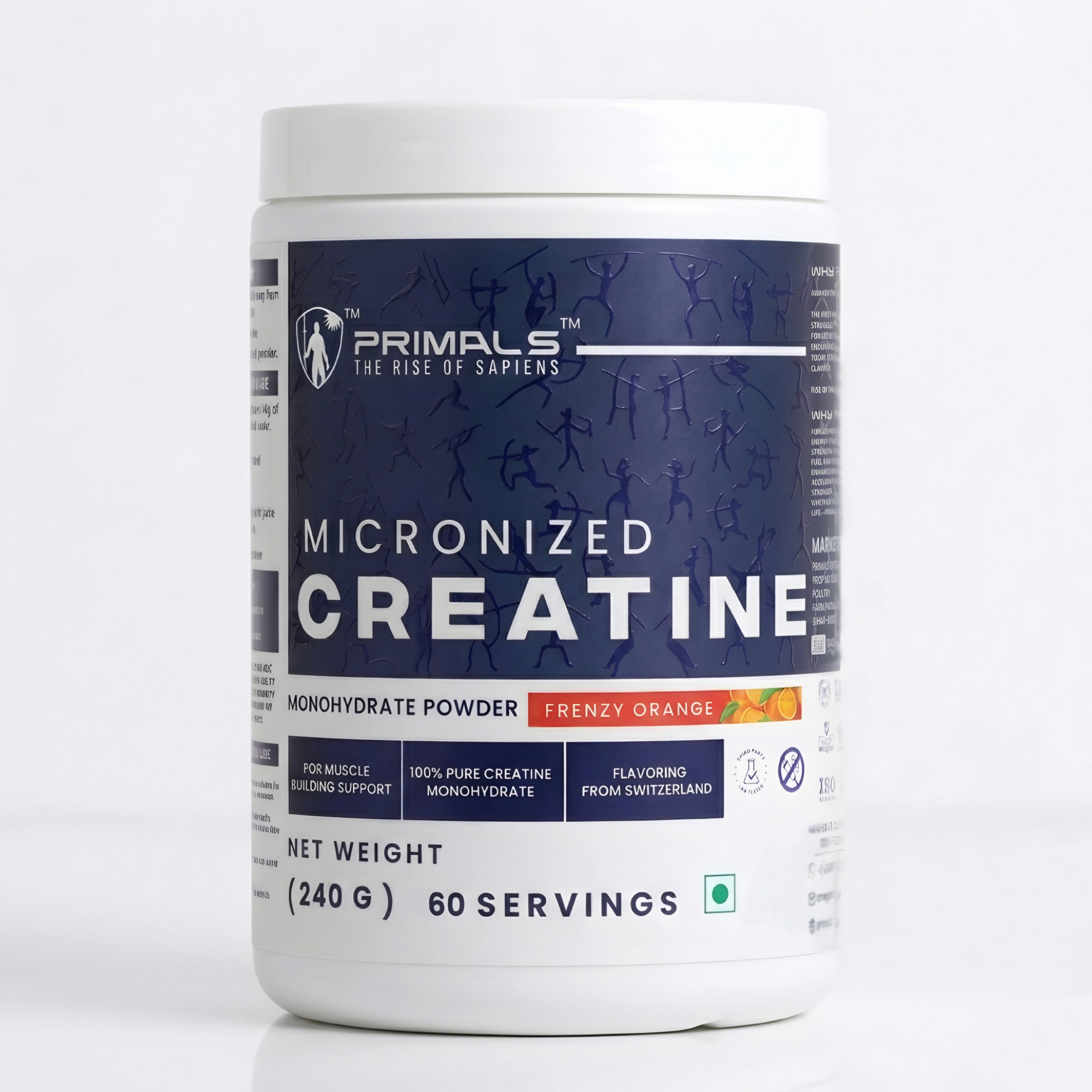 Frenzy Orange Micronized Creatine Monohydrate Powder 240GM