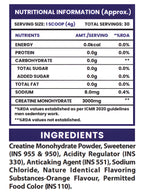 Frenzy Orange Micronised Creatine Monohydrate Powder 120GM