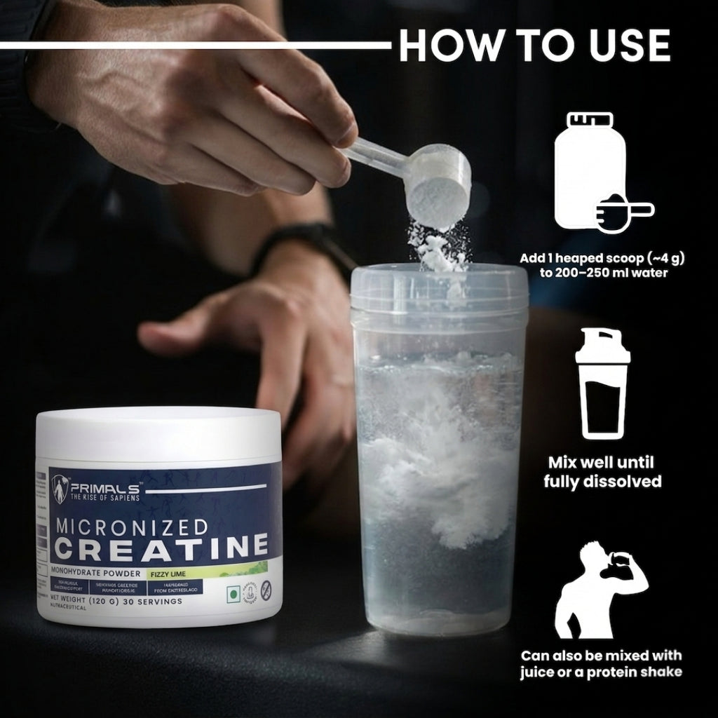 Fizzy Lime Micronized Creatine Monohydrate Powder 120GM