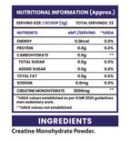 Unflavoured Micronised Creatine Monohydrate Powder 100GM