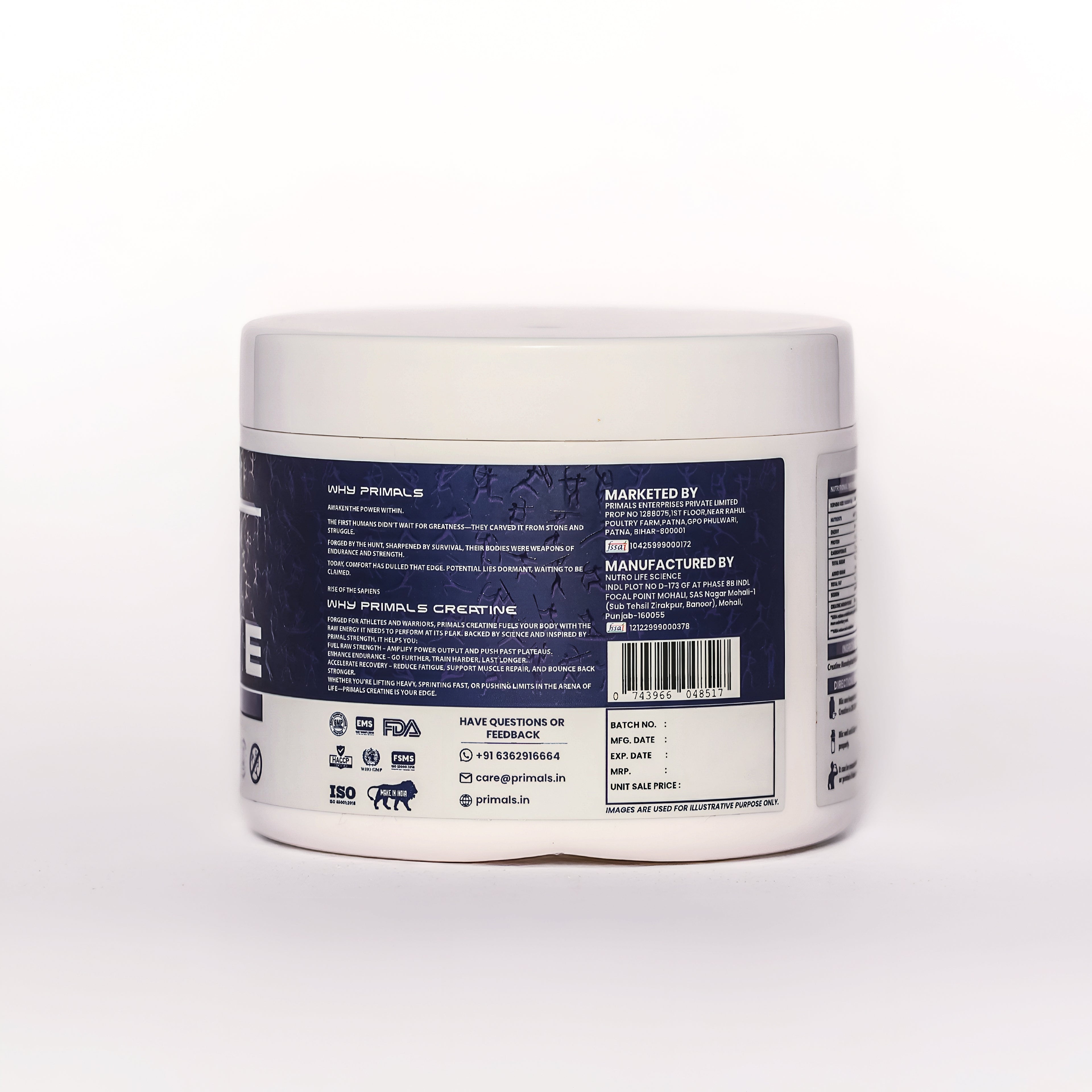 Unflavoured Micronised Creatine Monohydrate Powder 100GM
