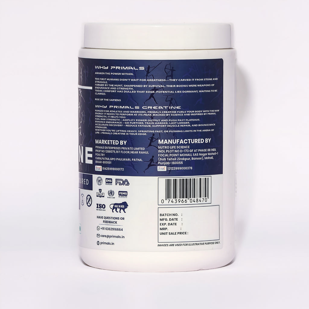 Unflavoured Micronised Creatine Monohydrate Powder 250GM