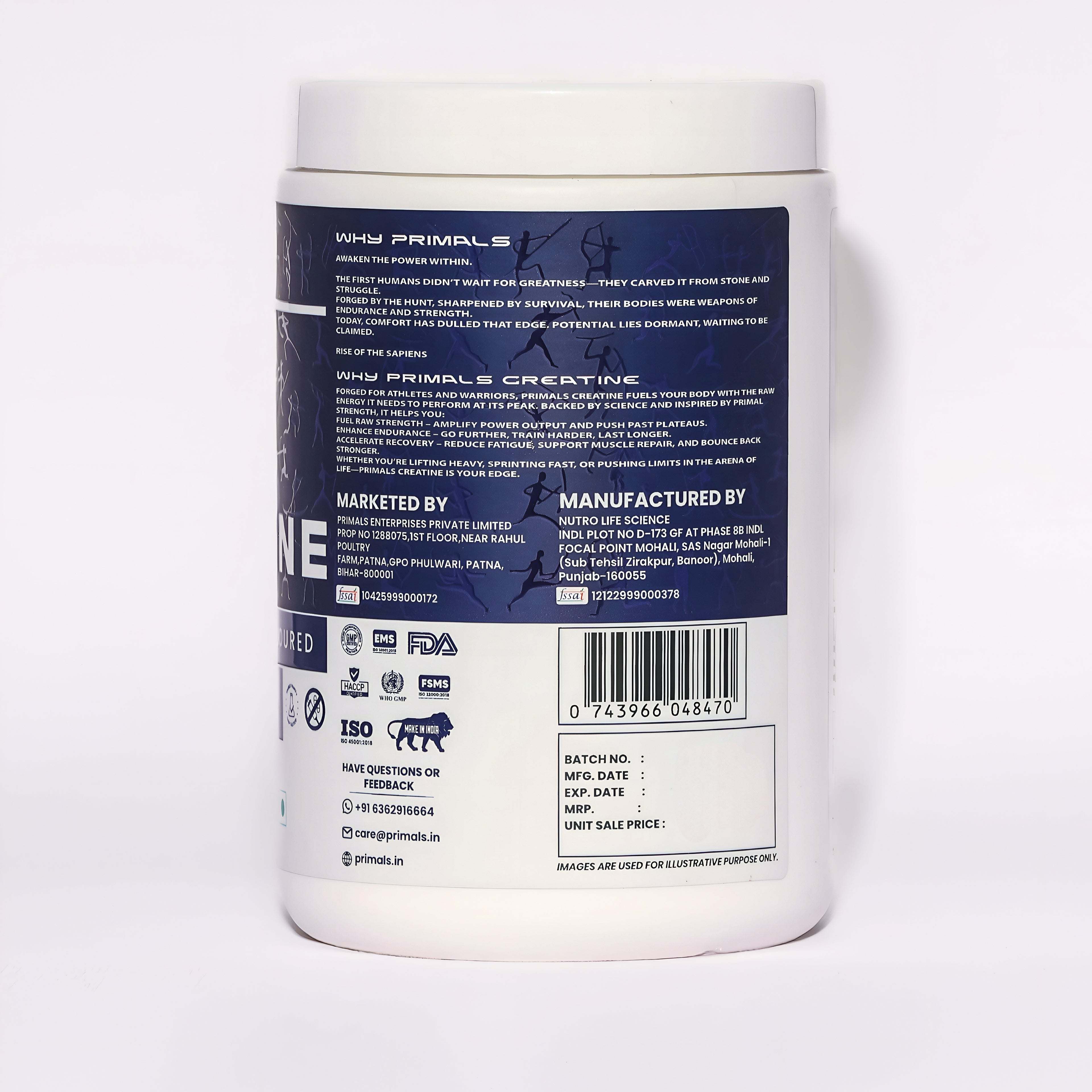 Unflavoured Micronised Creatine Monohydrate Powder 250GM