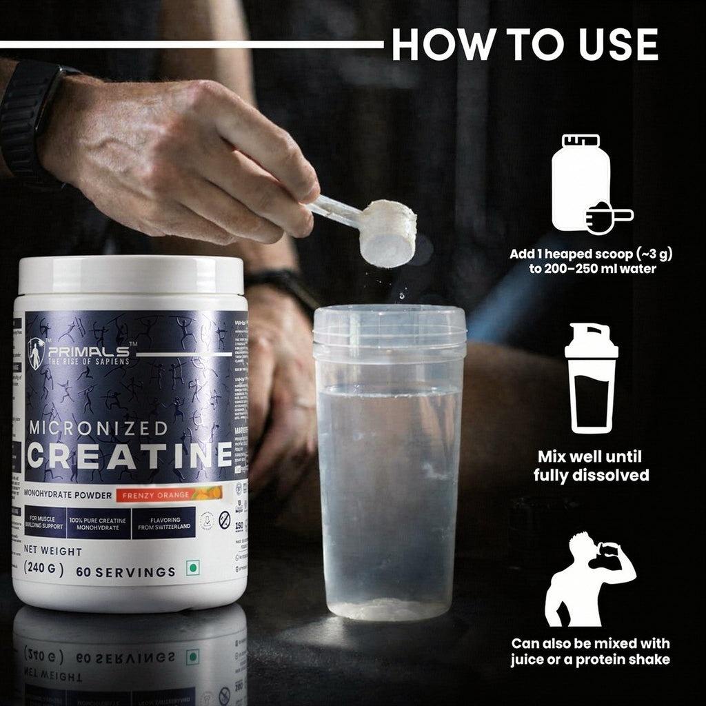 Frenzy Orange Micronized Creatine Monohydrate Powder 240GM