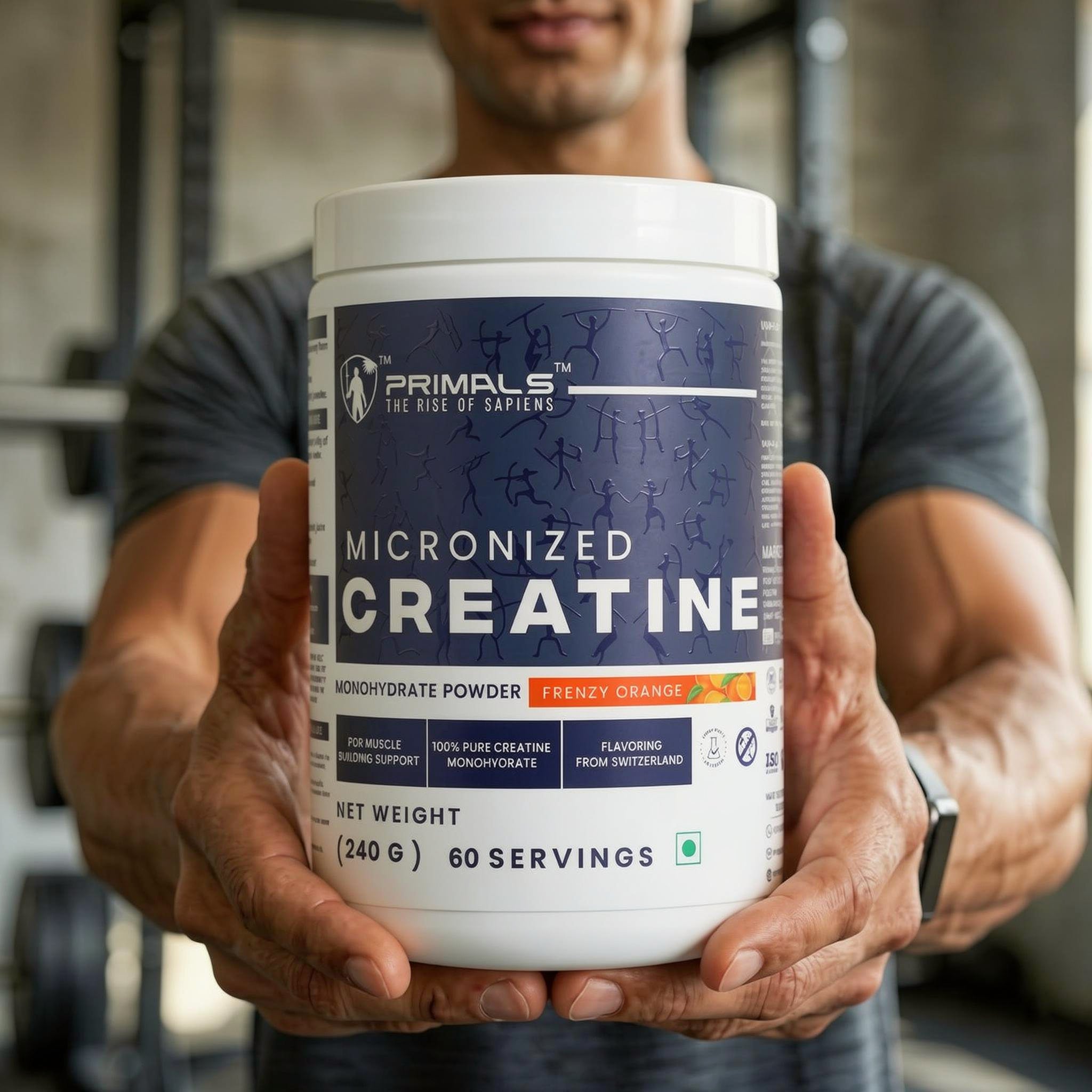 Frenzy Orange Micronized Creatine Monohydrate Powder 240GM