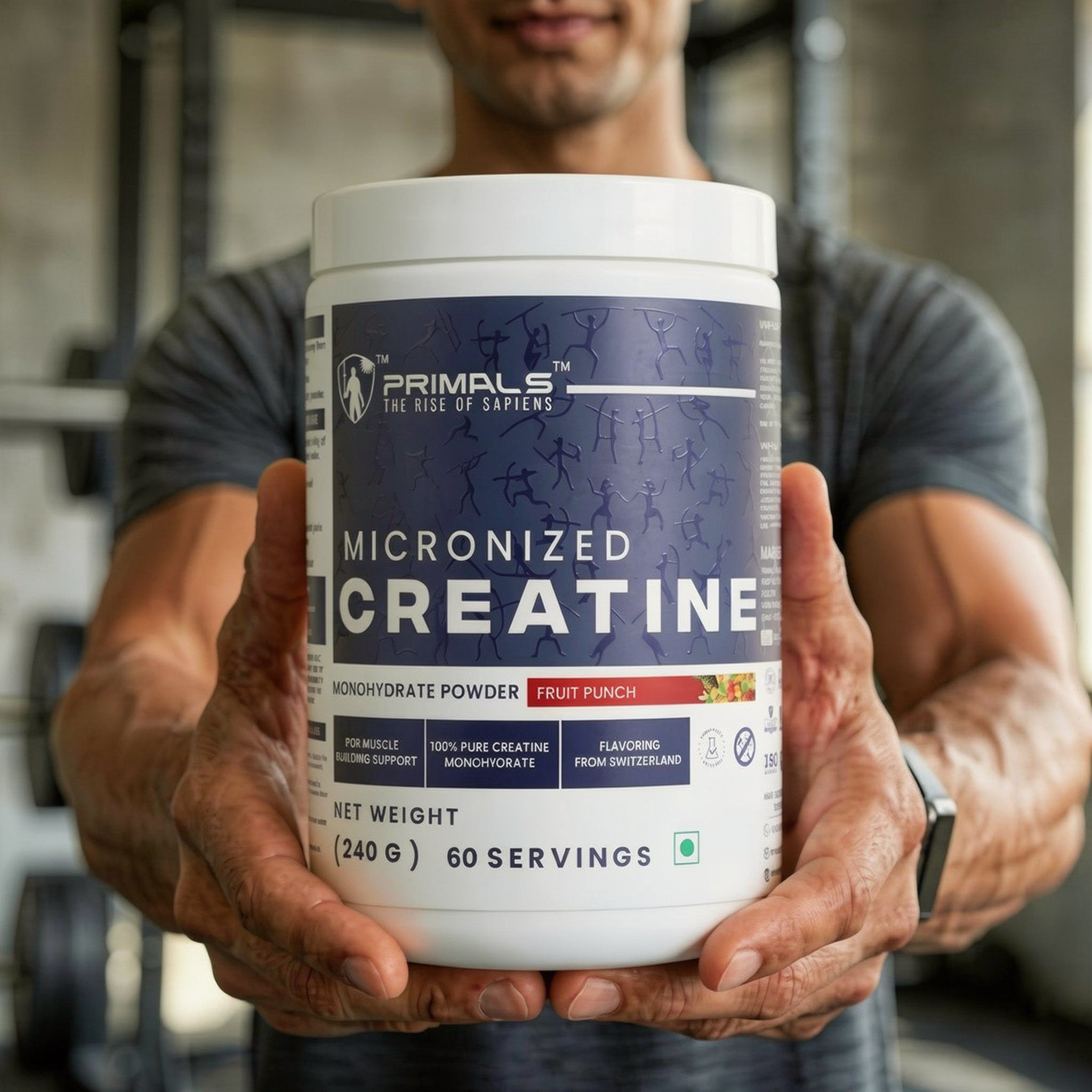 Fruit Punch Micronized Creatine Monohydrate Powder 240GM