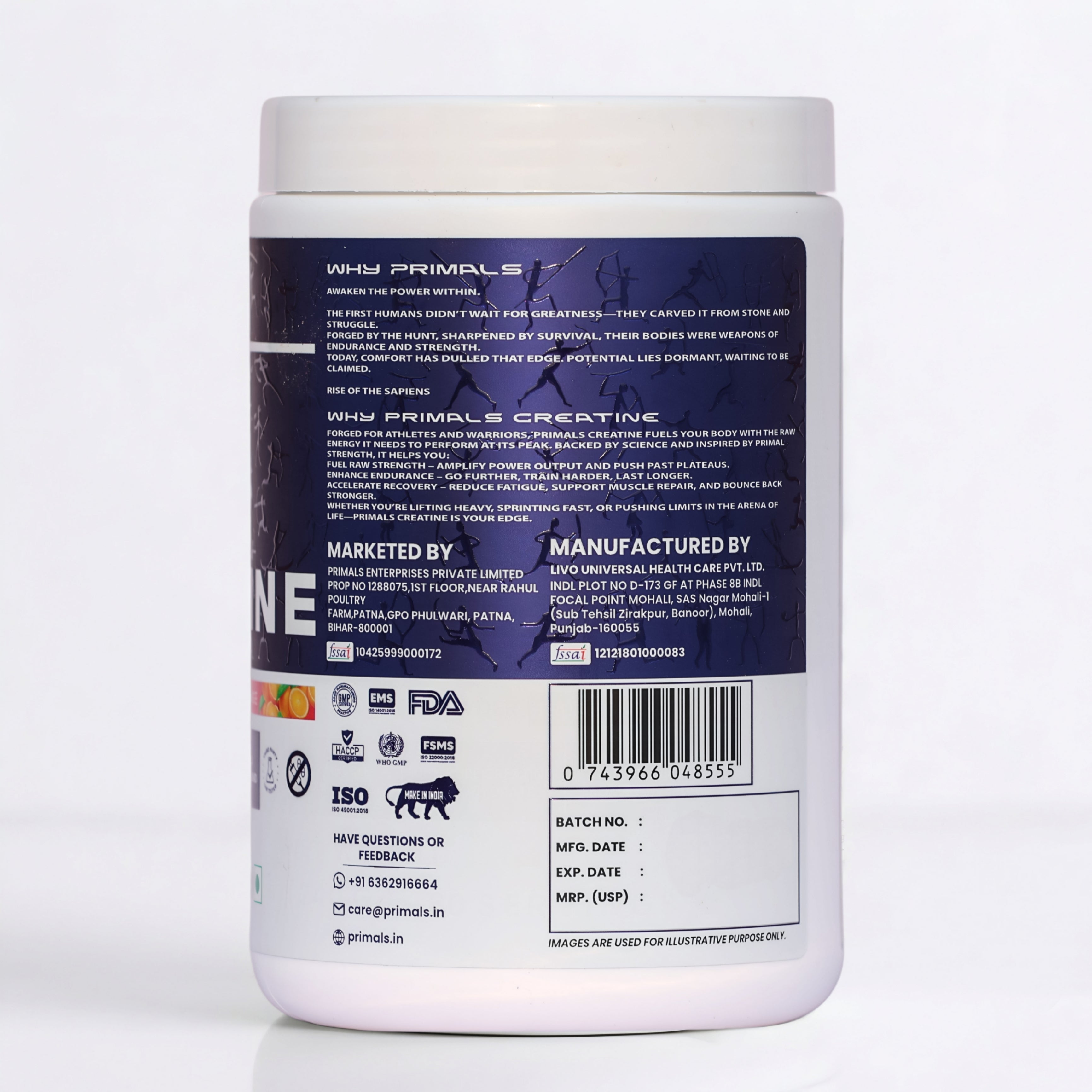 Frenzy Orange Micronized Creatine Monohydrate Powder 240GM