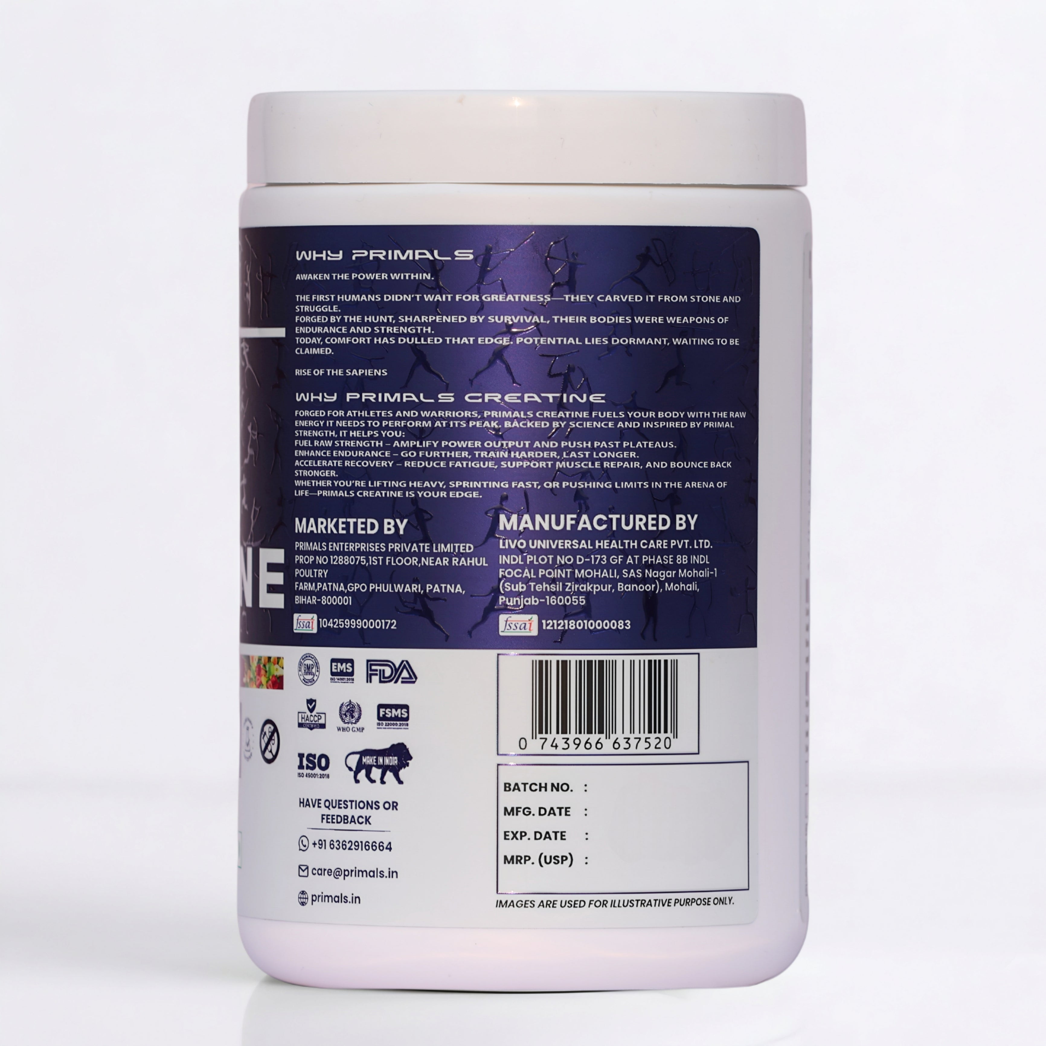 Fruit Punch Micronized Creatine Monohydrate Powder 240GM