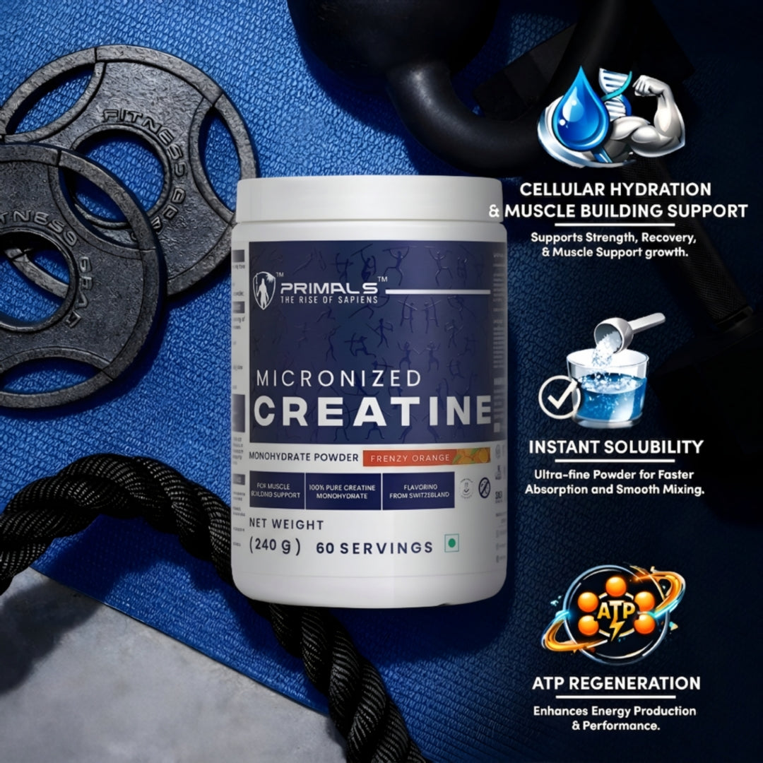 Frenzy Orange Micronized Creatine Monohydrate Powder 240GM